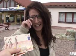 Big-Boobed german prostitute gets pummeled for currency
