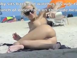 VoyeurChamp.com - Naked Beach Taunting Wifey Mrs Bella POINT OF VIEW